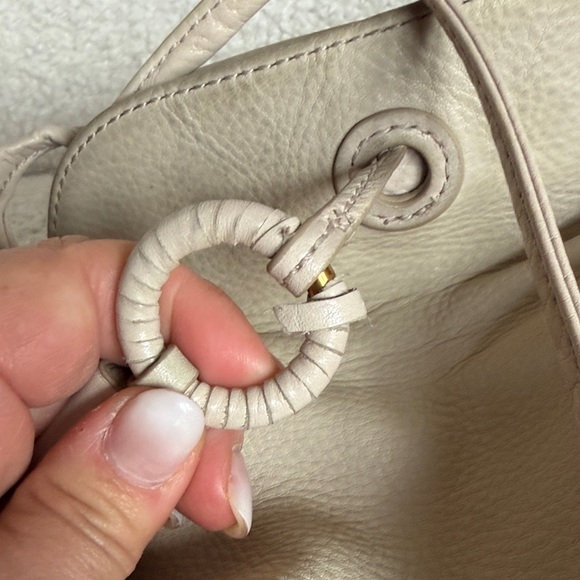 HOBO Cream Leather Crossbody Bag with Fringe - Picture 9 of 9